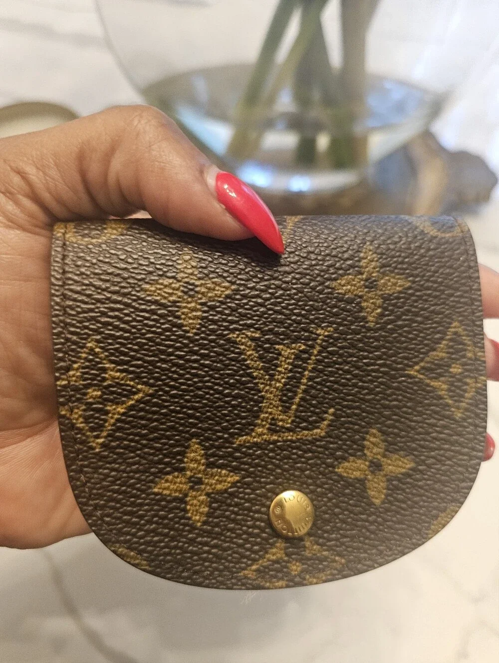 Vintage Louis Vuitton Monogram Coin Pouch - Brown & Gold - Picture 8 of 8